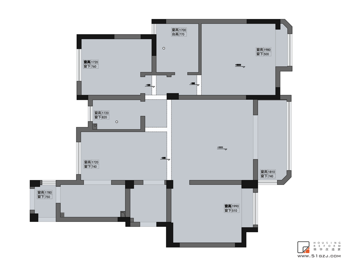 明發香山郡二手房翻新-125㎡-現代簡約 裝修-三室一廳-現代簡約